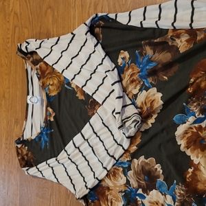 HONEYME Floral & Strip Tunic